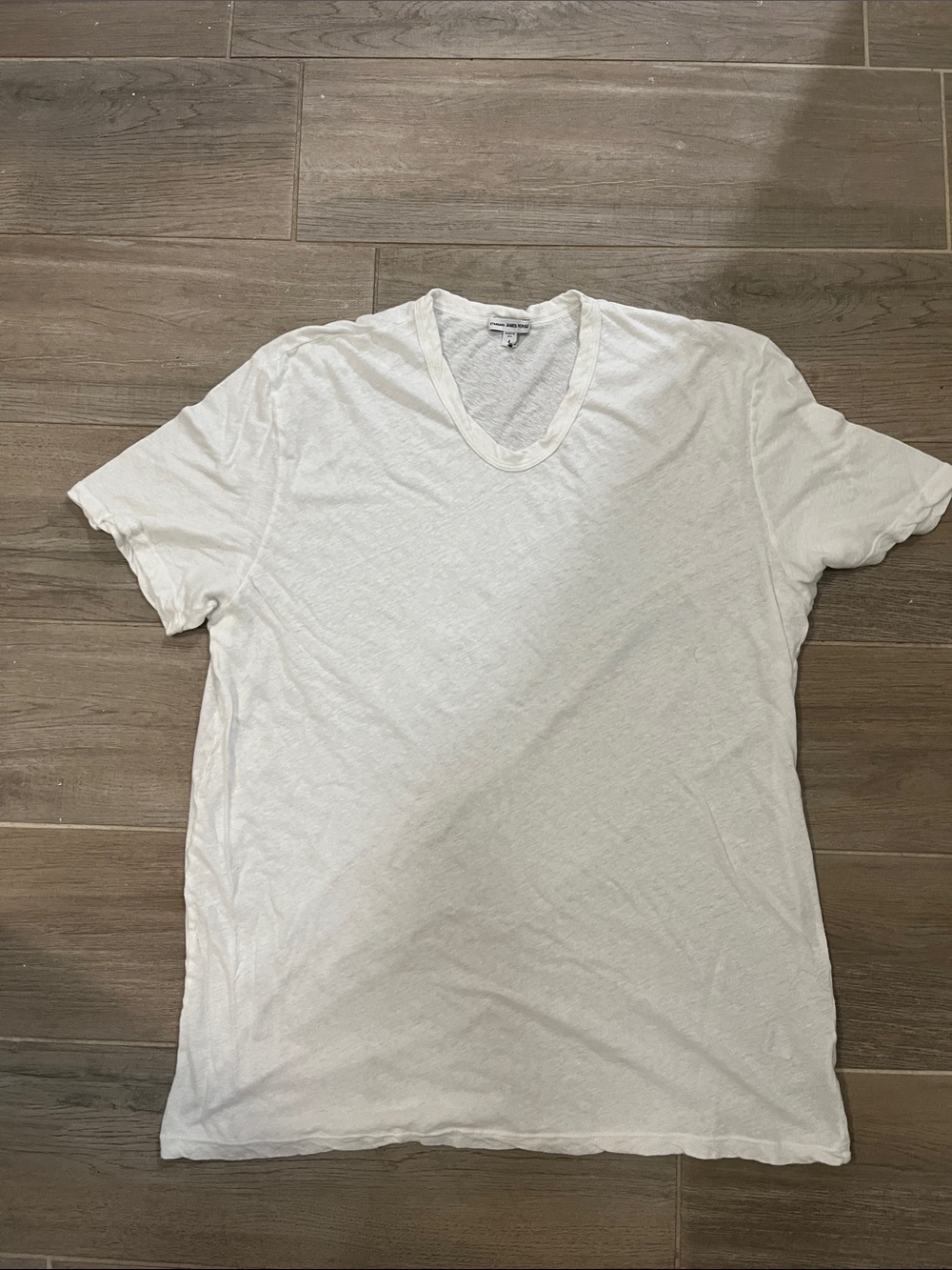 James Perse White V-Neck Tee